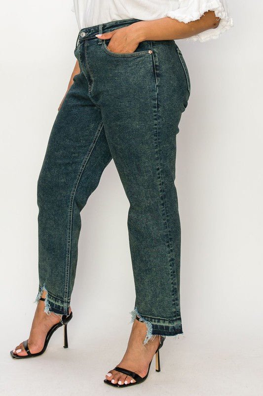 Teal fashion jeans