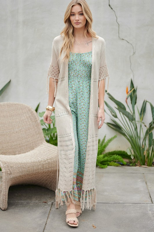 Boho Knit Maxi Cardigan