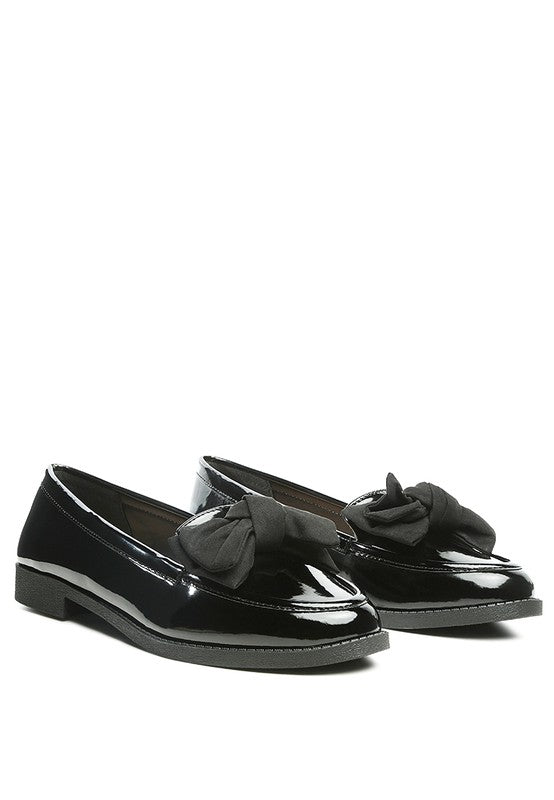 Bow-Tie Patent Loafers