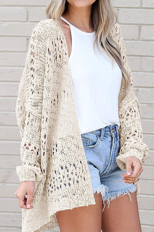 Crochet Dolman Sleeve Cardigan