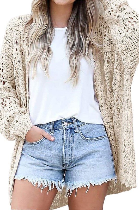 Crochet Dolman Sleeve Cardigan