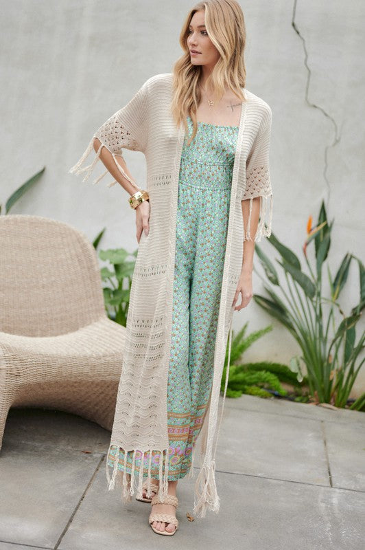 Boho Knit Maxi Cardigan