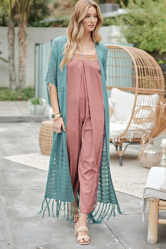 Boho Knit Maxi Cardigan