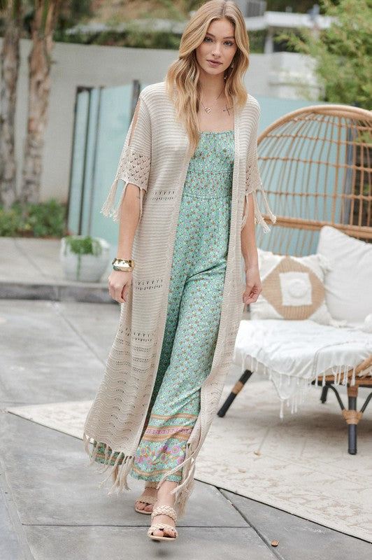 Boho Knit Maxi Cardigan