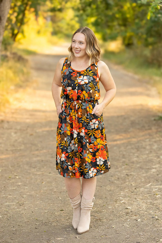 Autumn Floral Tank Dress