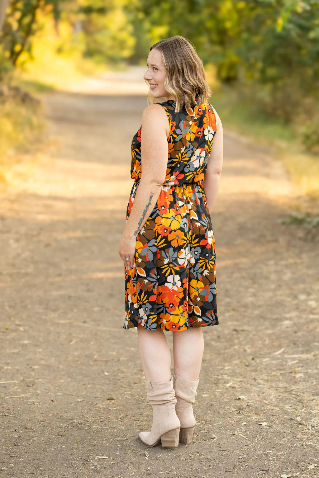 Autumn Floral Tank Dress