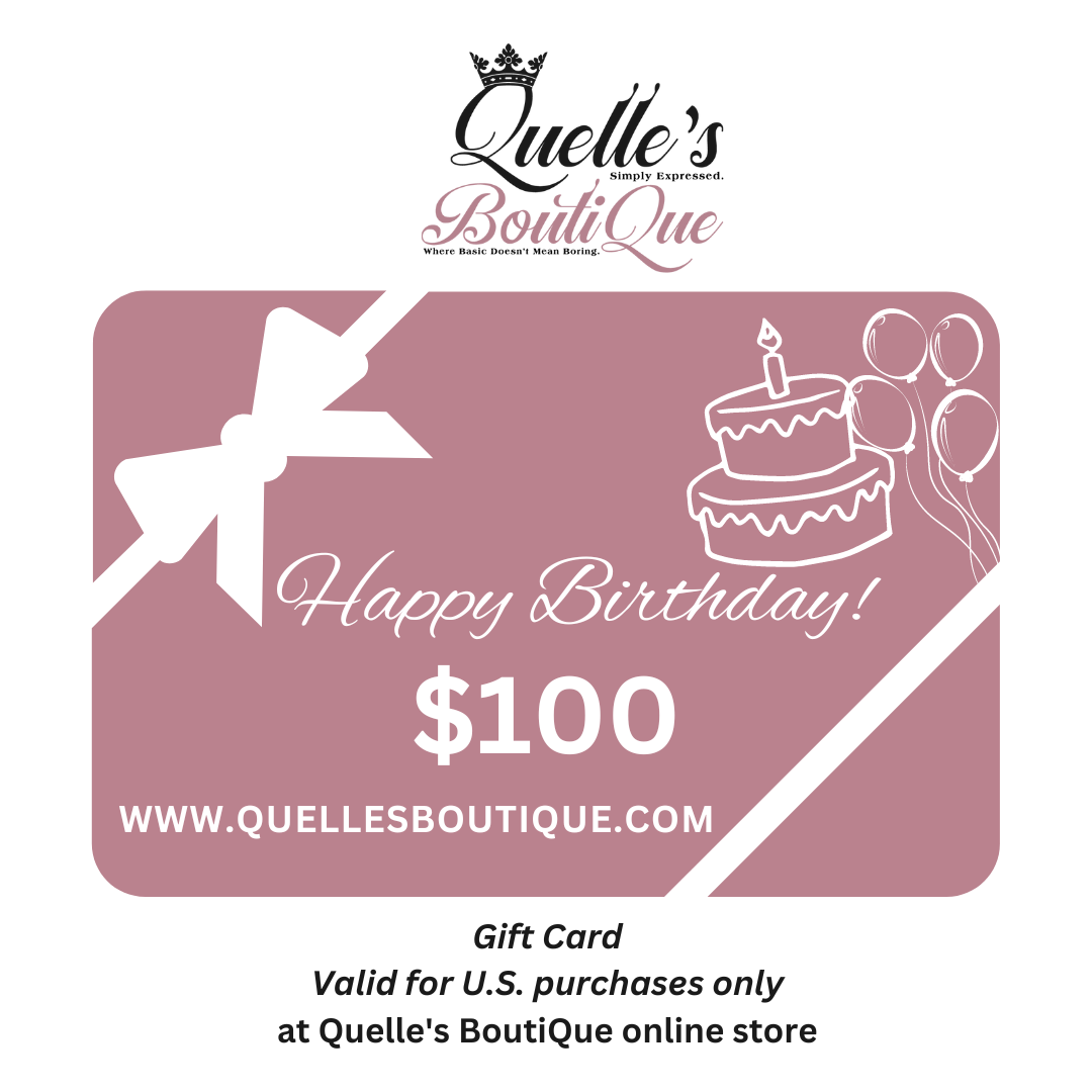 Quelle's BoutiQue Gift Card Happy Birthday