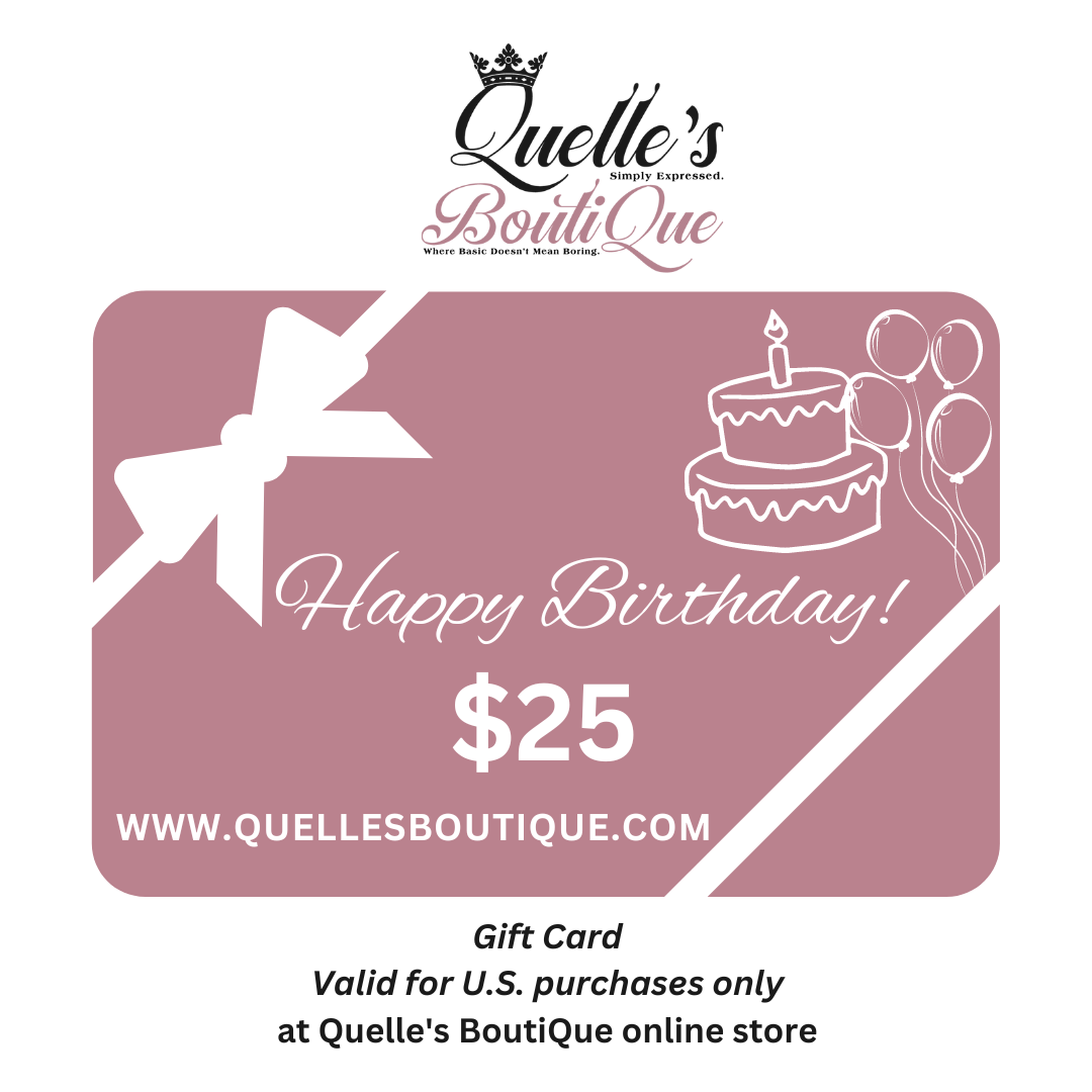 Quelle's BoutiQue Gift Card Happy Birthday