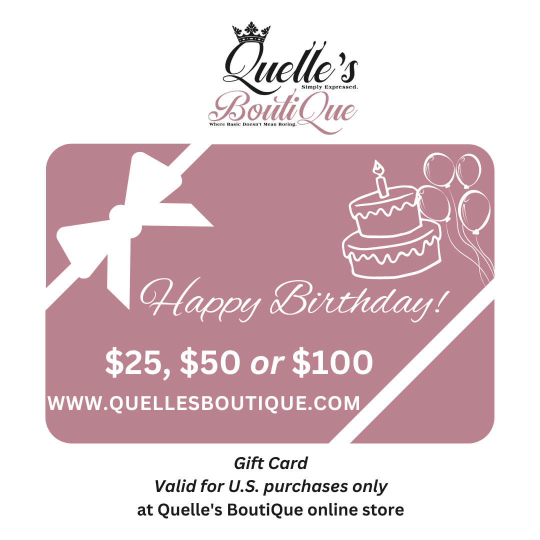 Quelle's BoutiQue Gift Card Happy Birthday