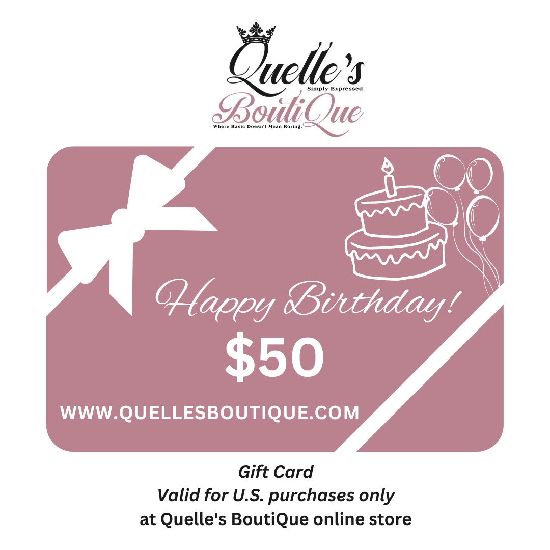 Quelle's BoutiQue Gift Card Happy Birthday