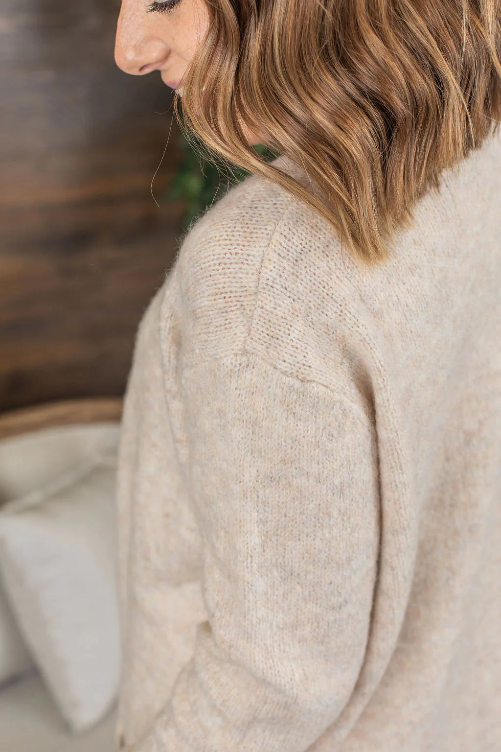 Heathered Multi-Color Open Front Cardigan