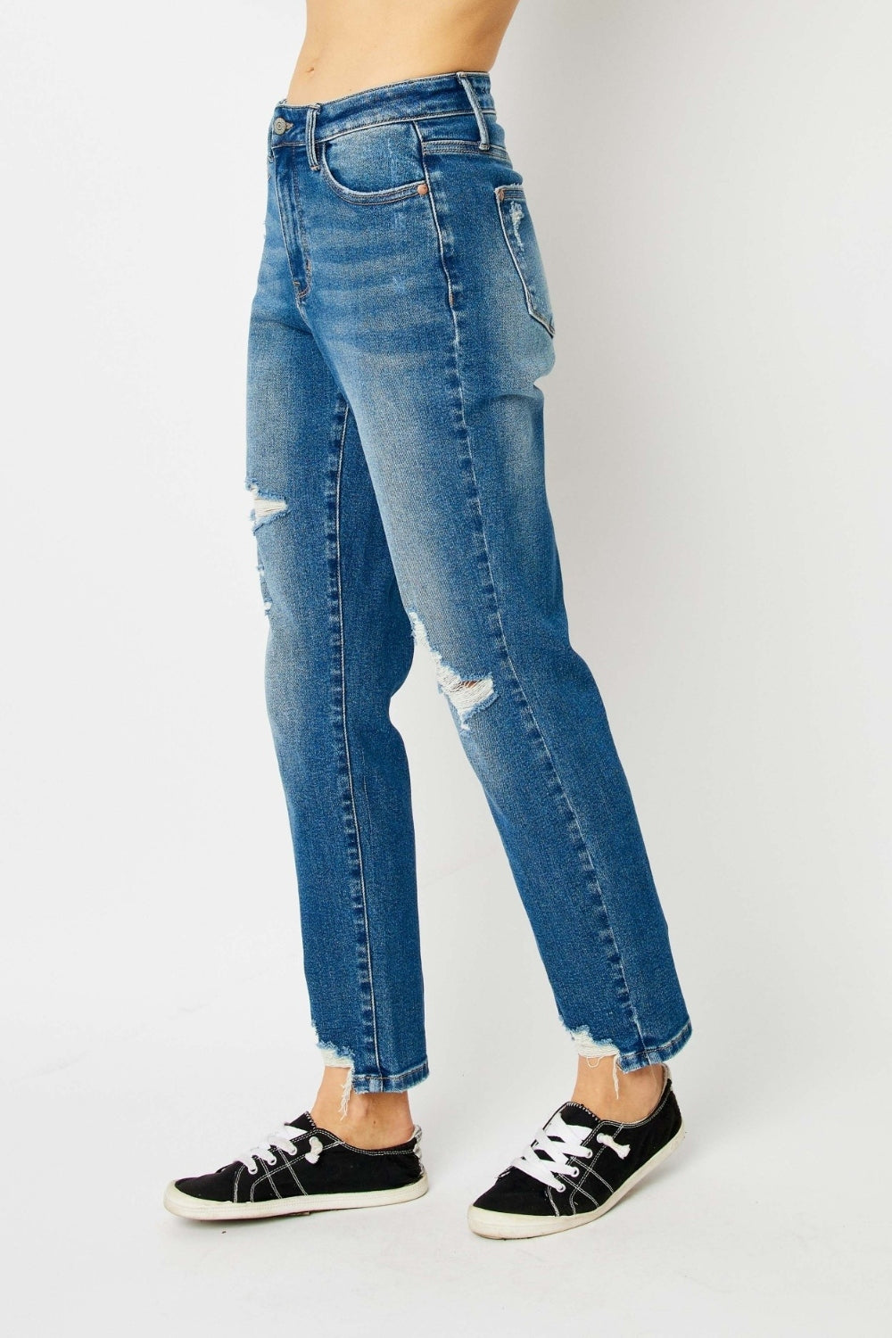 Boyfriend Fit Queen Of Hearts Coin Pocket Jeans