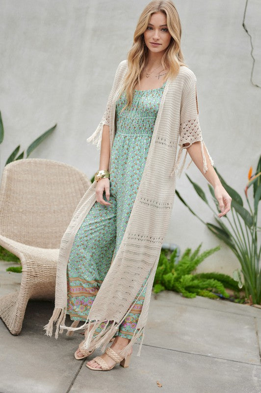 Boho Knit Maxi Cardigan