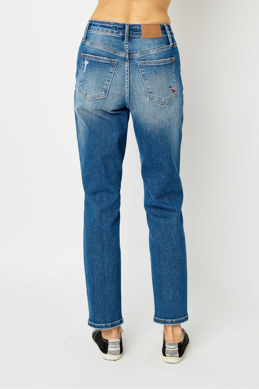 Boyfriend Fit Queen Of Hearts Coin Pocket Jeans