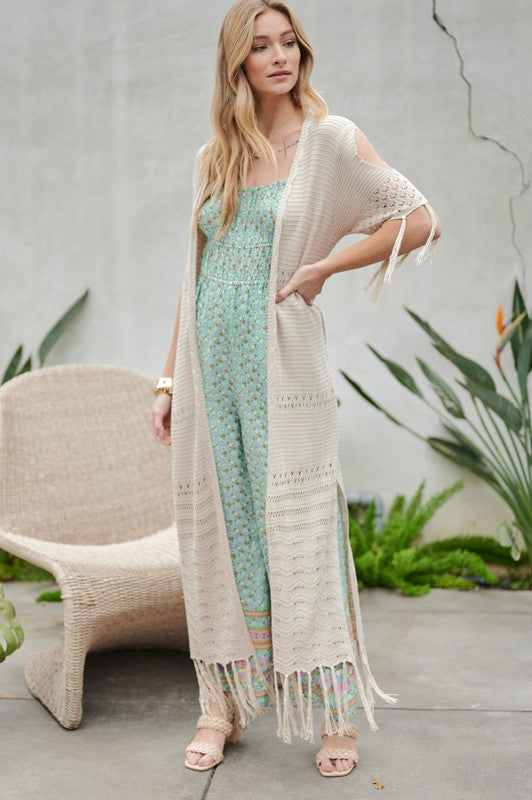 Boho Knit Maxi Cardigan