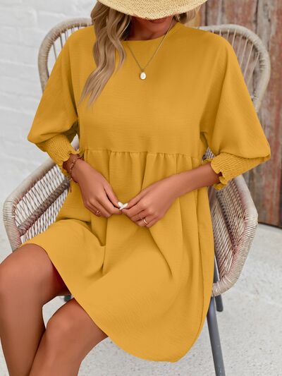 Lantern Sleeve Mini Dress