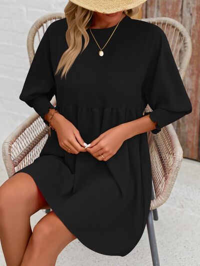 Lantern Sleeve Mini Dress