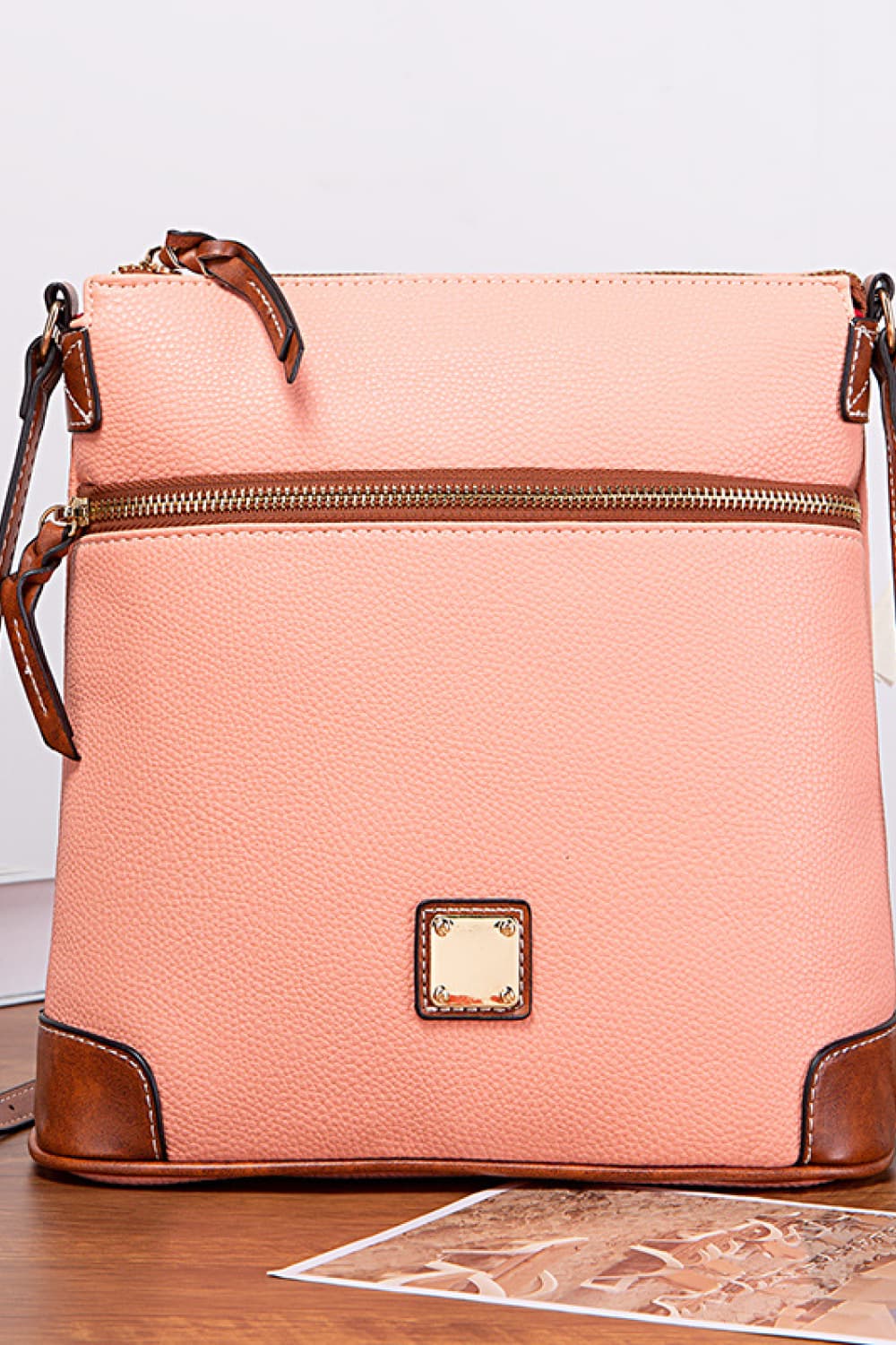 Pebbled Leather Crossbody Handbag