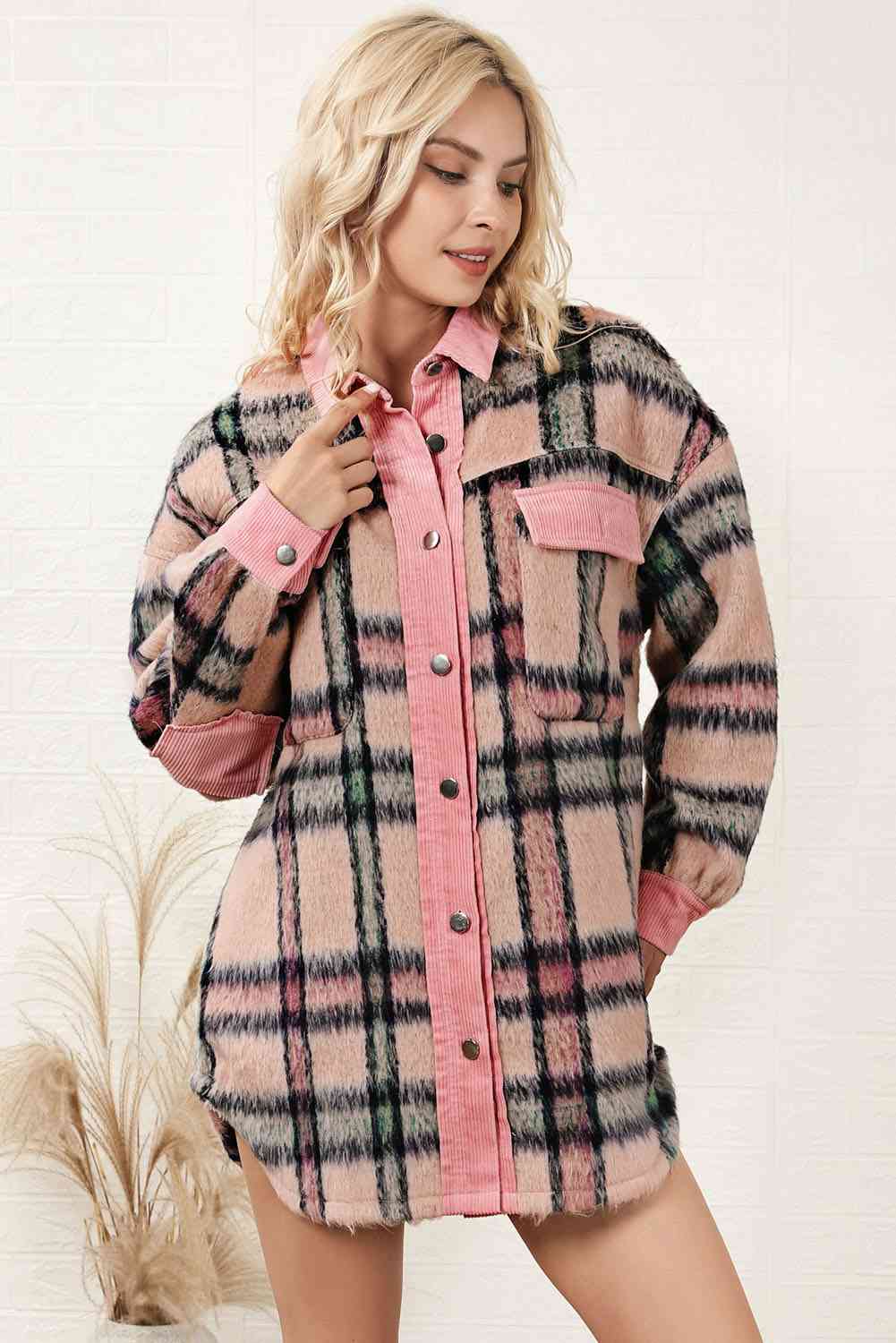 Plaid Pink Accent Jacket