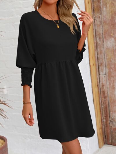 Lantern Sleeve Mini Dress