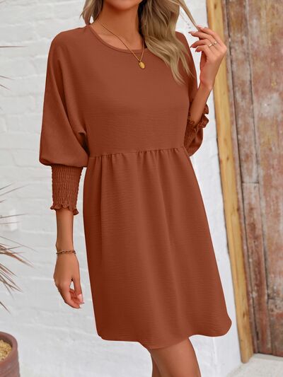 Lantern Sleeve Mini Dress