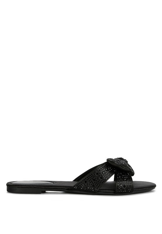 Bow Flats Slide Sandals