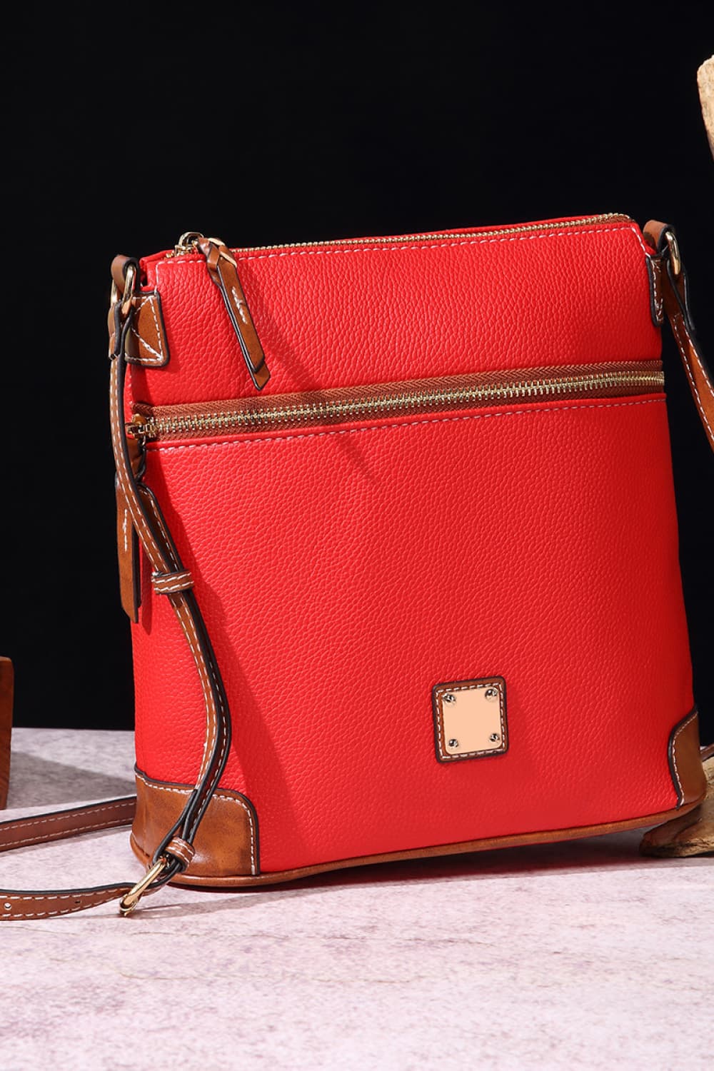 Pebbled Leather Crossbody Bag