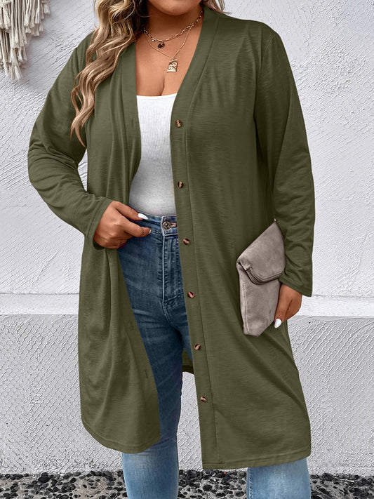 Button Down Longline Cardigan