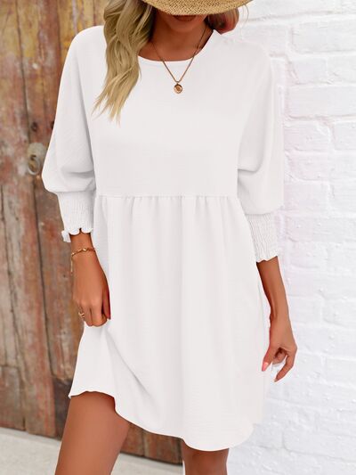 Lantern Sleeve Mini Dress