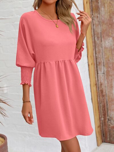 Lantern Sleeve Mini Dress