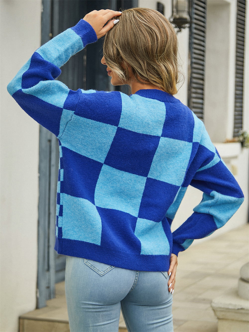 Color-Block Dropped Shoulder Cardigan