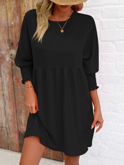 Lantern Sleeve Mini Dress