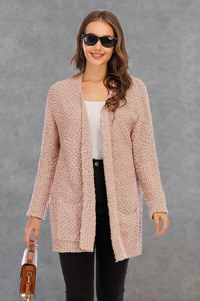 Open Front Long Sleeve Cardigan