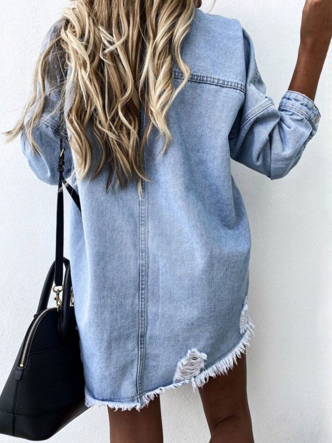 Raw Hem Denim Jacket