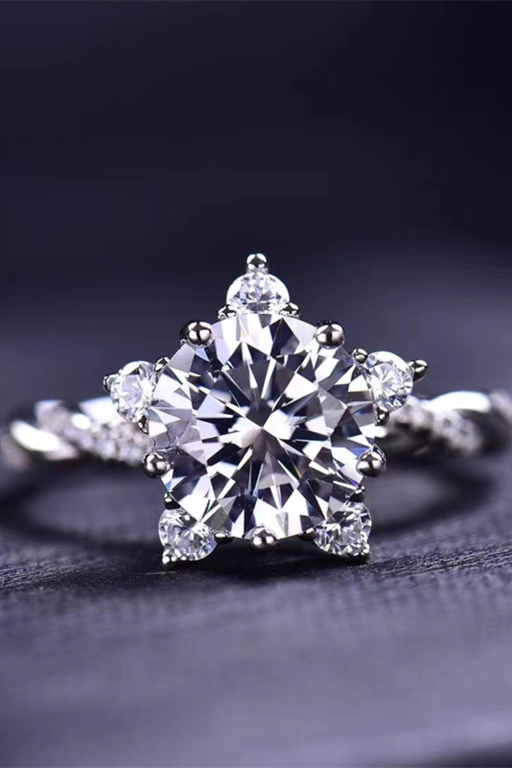 Moissanite Star Ring