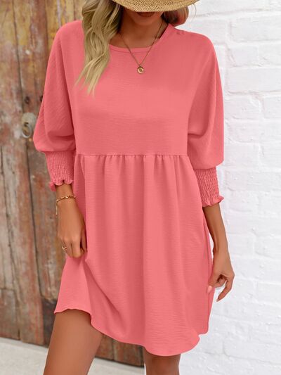 Lantern Sleeve Mini Dress