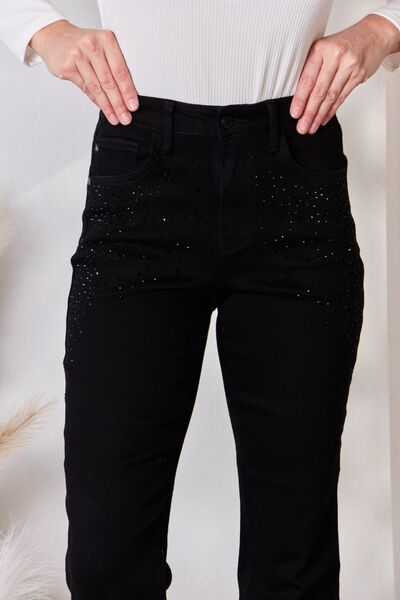 Tummy Control Release Hem Skinny Jeans