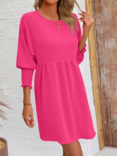 Lantern Sleeve Mini Dress