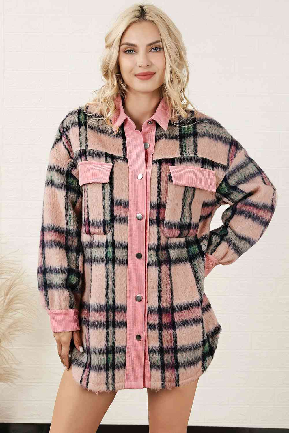 Plaid Pink Accent Jacket