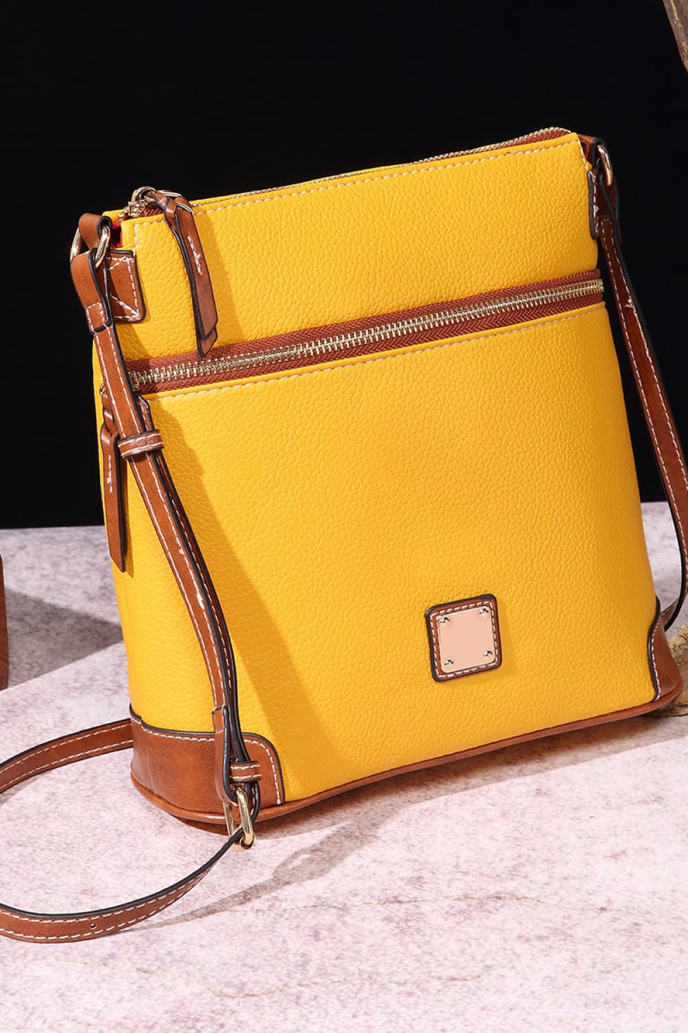 Pebbled Leather Crossbody Bag