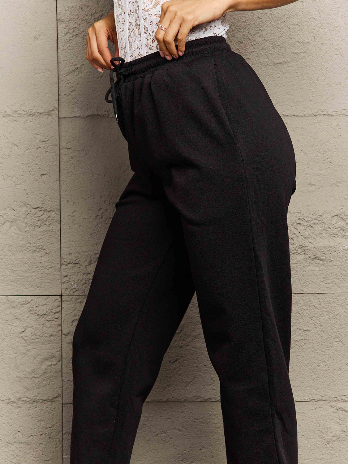 Solid Drawstring Joggers