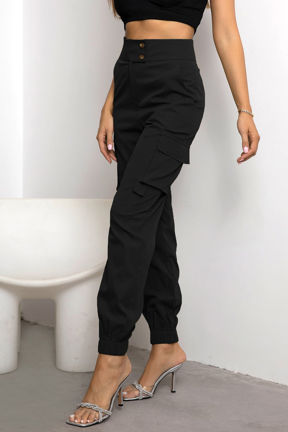 High Waist Jogger Cargo Pants