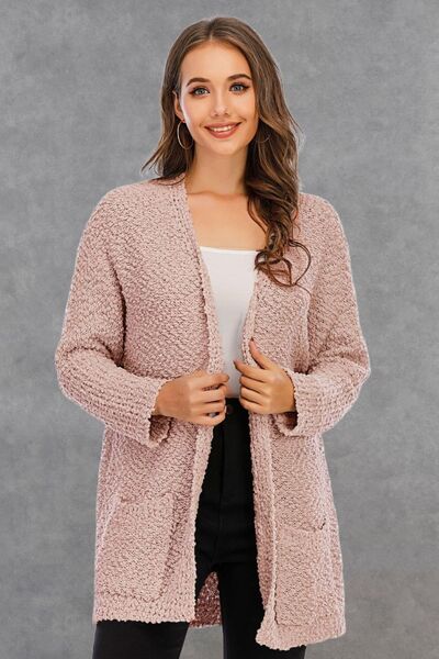 Open Front Long Sleeve Cardigan