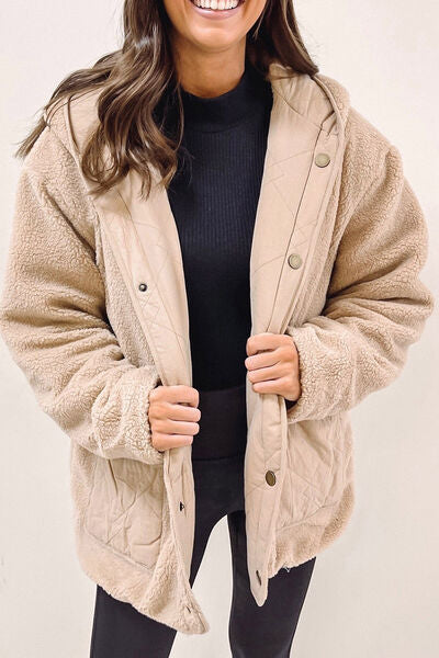 Snap Front Hooded Jacket