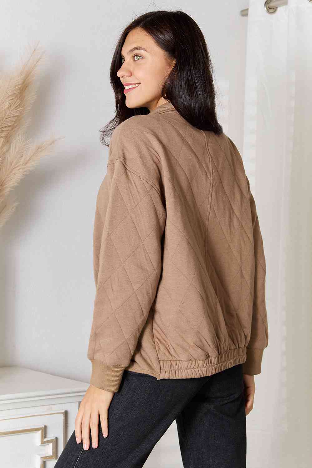 Casual Mocha Jacket with Pockets