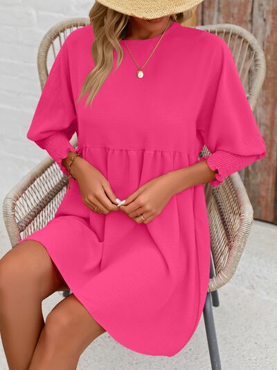 Lantern Sleeve Mini Dress