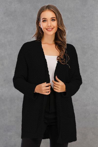 Open Front Long Sleeve Cardigan