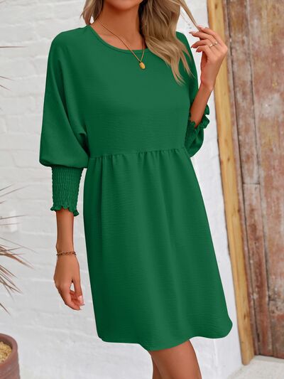 Lantern Sleeve Mini Dress