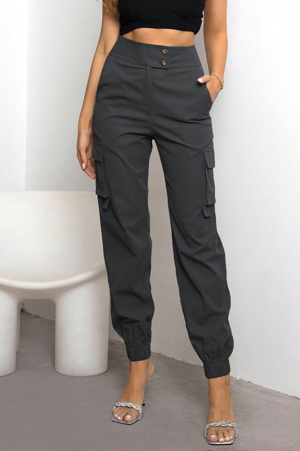 High Waist Jogger Cargo Pants