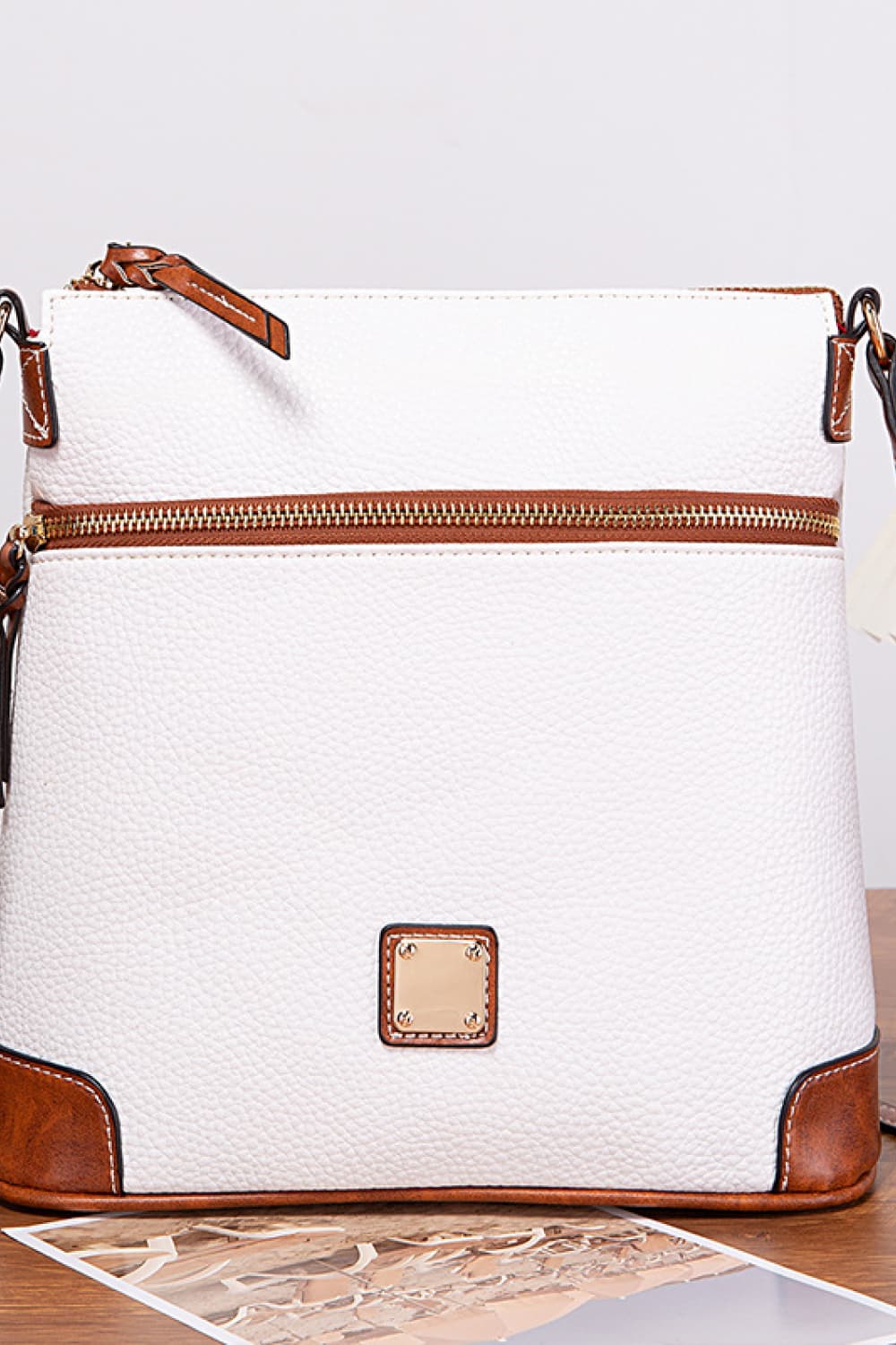 Pebbled Leather Crossbody Handbag